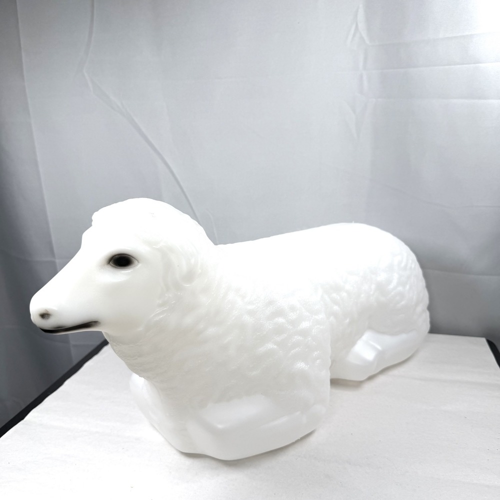 Vintage Blow Mold Nativity Sheep Lamb Christmas Decor Empire 18" Lighted
